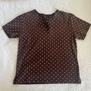 Brown Polka Dot Shirt